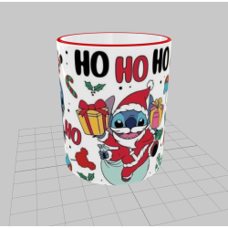 TAZA  STITCH NAVIDAD