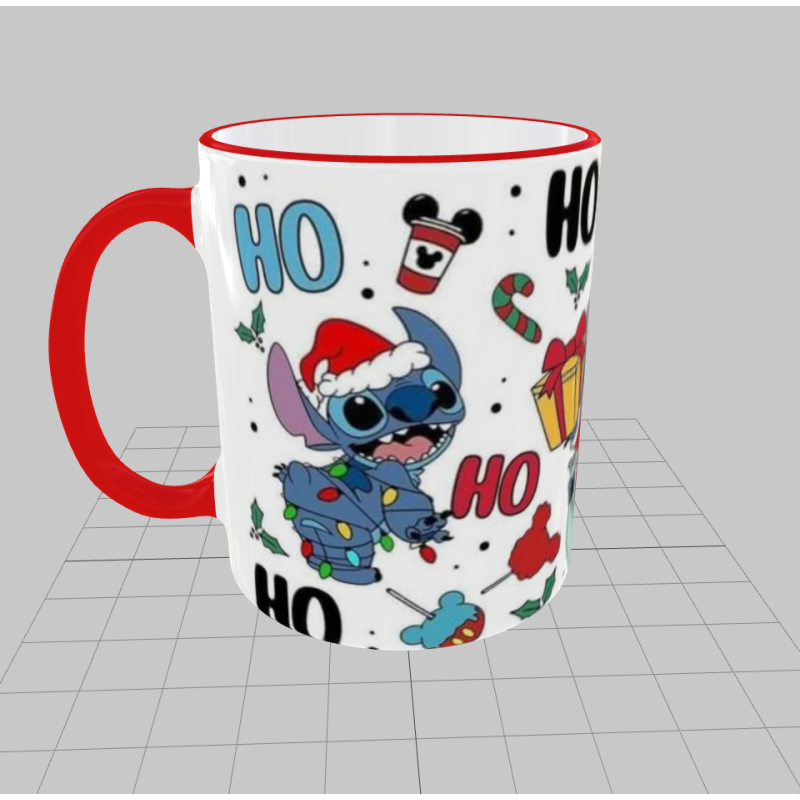 TAZA  STITCH NAVIDAD