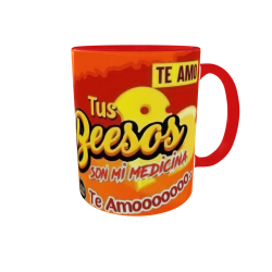 TAZA AMOR SIMIL CHEETOS